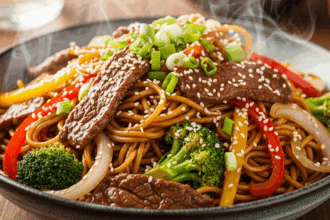Beef stir fry noodles
