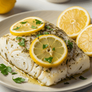 cod with lemon