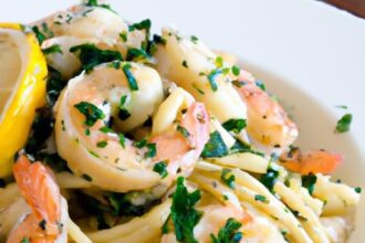Zesty Lemon Garlic Shrimp Pasta: A Flavorful Seafood Delight