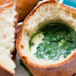 Creamy Spinach Dip Served Fresh in a Crunchy Bread Bowl