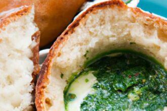 Creamy Spinach Dip Served Fresh in a Crunchy Bread Bowl