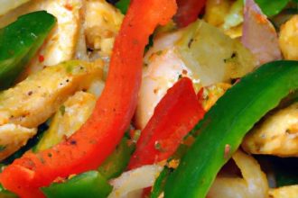 Sizzling Chicken Fajitas: Bell Peppers & Onions Delight