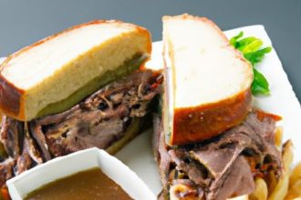 Savor the Ultimate French Dip Sandwich with Savory Au Jus